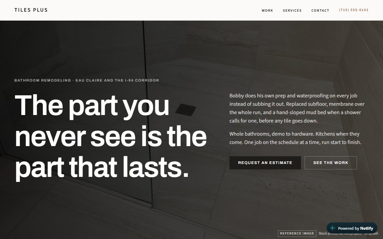 Tiles Plus homepage preview